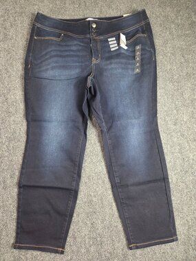 Lane Bryant Women’s Petite 20P Dark Wash Skinny Jeans Stretch Denim